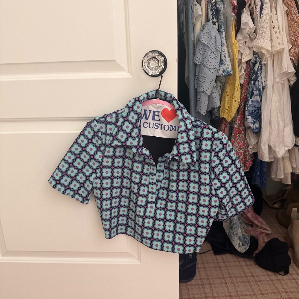 Zara Patterned Crop Top